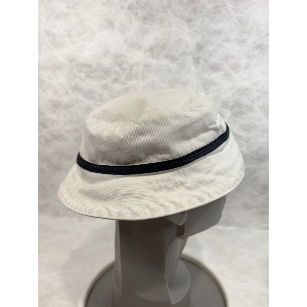 Fore Kids Golf St Regis Princeville White Bucket Hat Navy Trim Cotton XL - Picture 11 of 11